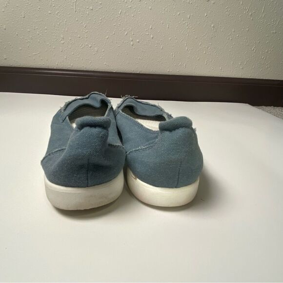 Crocs Blue Canvas Slip On Loafers Boat Shoes Women's Size 10 - Picture 5 of 13